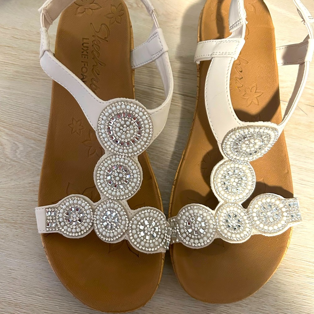 Sketchers sparkly rhinestone wedge sandals